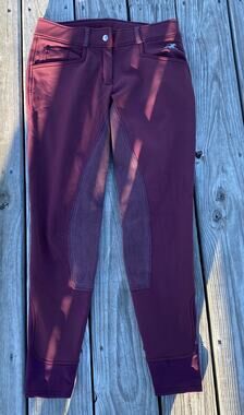 Smarkpak Piper Fleeced Lined Full Seat Breeches - Maroon - Size 26L